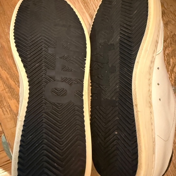 P448 John W-White Leather Python Women's Sneakers White Gray Snakeskin Detail 39 - Picture 8 of 9